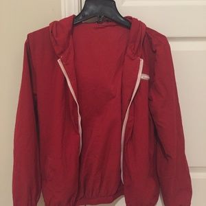 Brandy Melville John Galt Red Windbreaker Jacket